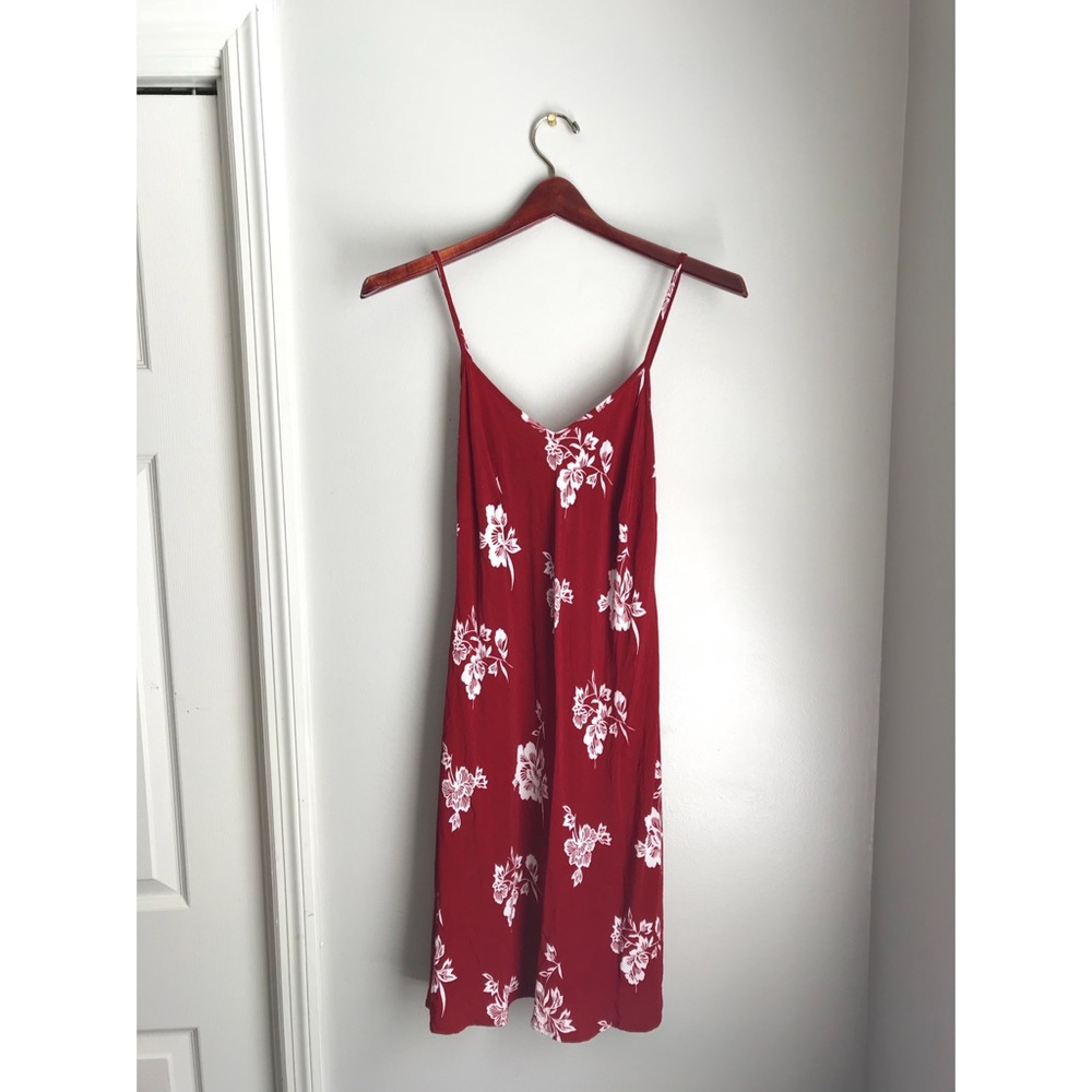 LAST DAY Red Floral Cami Dress